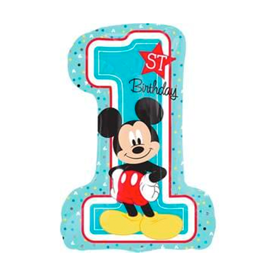 tarief Bovenstaande kopiëren 28in Mickey Mouse First Birthday Balloon | The Red Balloon Company